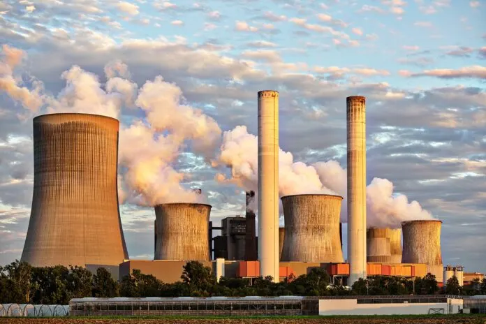 An Illustration of Coal Powered Electric Plant